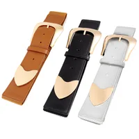 Elegant Formal Commute Color Block Pu Leather Buckle Artificial Leather Women's Leather Belts main image 4