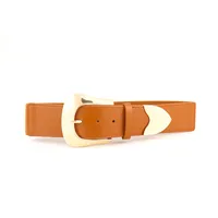 Elegant Formal Commute Color Block Pu Leather Buckle Artificial Leather Women's Leather Belts sku image 2