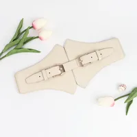 Business Modern Style Oversized Solid Color Pu Leather Buckle Women's Leather Belts main image 4