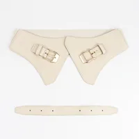 Business Modern Style Oversized Solid Color Pu Leather Buckle Women's Leather Belts main image 6
