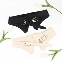 Business Modern Style Oversized Solid Color Pu Leather Buckle Women's Leather Belts main image 1