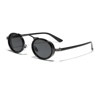 Hip-hop Streetwear Solid Color Ac Oval Frame Full Frame Women's Sunglasses main image 4