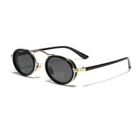 Hip-hop Streetwear Solid Color Ac Oval Frame Full Frame Women's Sunglasses main image 5