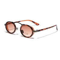 Hip-hop Streetwear Solid Color Ac Oval Frame Full Frame Women's Sunglasses main image 2