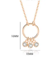 Simple Style Circle Sterling Silver Polishing Plating Inlay Zircon Pendant Necklace main image 7