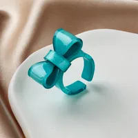Cartoon Style Cute Bow Knot Arylic Women's Open Rings sku image 8