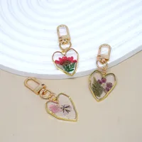 Simple Style Heart Shape Resin Keychain main image 1