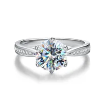 925 Sterling Silver Moissanite Geometric Rings sku image 4