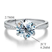 925 Sterling Silver Moissanite Geometric Rings main image 4