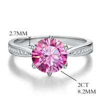 925 Sterling Silver Moissanite Geometric Rings main image 2