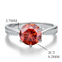 925 Sterling Silver Moissanite Geometric Rings main image 3