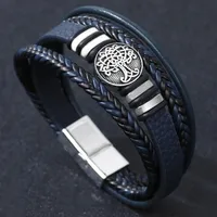 Handmade Romantic Boyfriend Life Tree Alloy Buckle Button Braid Unisex Wristband main image 1