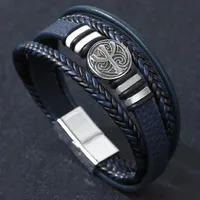 Handmade Romantic Boyfriend Life Tree Alloy Buckle Button Braid Unisex Wristband main image 5