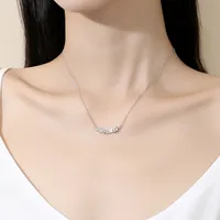925 Sterling Silver Zircon Cable Chain Polishing Plating Inlay Heart Shape Crown Butterfly Necklace main image 5