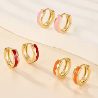1 Pair 925 Sterling Silver Circle Round Hoop Earrings main image 2