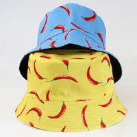 Unisex Simple Style Vegetable Wide Eaves Bucket Hat main image 3