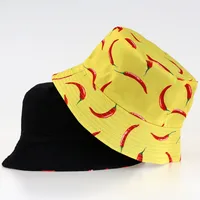 Unisex Simple Style Vegetable Wide Eaves Bucket Hat main image 4