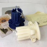 Vintage Style Solid Color Wax Candle main image 3