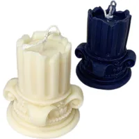 Vintage Style Solid Color Wax Candle main image 5