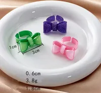Cartoon Style Cute Bow Knot Arylic Women's Open Rings main image 5