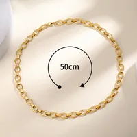 201 Stainless Steel 18K Gold Plated Simple Style Geometric Necklace main image 4