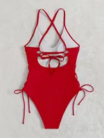 Women's Sexy Beach Solid Color One Piece Swimwear main image 8