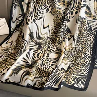 Women's Lady Leopard Satin Printing Shawl sku image 5
