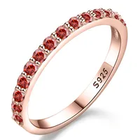 Glam Shiny Round Sterling Silver Gra Plating Inlay Moissanite Rings sku image 5