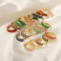 Elegant Glam Luxurious Solid Color Copper Plating Inlay Zircon 18k Gold Plated Open Rings main image 3