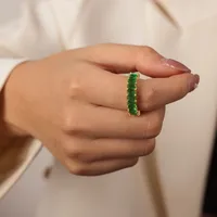 Elegant Glam Luxurious Solid Color Copper Plating Inlay Zircon 18k Gold Plated Open Rings sku image 21