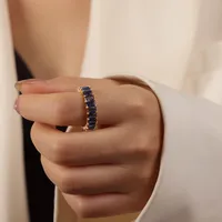 Elegant Glam Luxurious Solid Color Copper Plating Inlay Zircon 18k Gold Plated Open Rings sku image 8