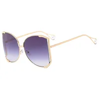 Elegant Gradient Color Pc Square Pearl Full Frame Women's Sunglasses sku image 9