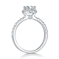 925 Sterling Silver Moissanite Oval Rings main image 7