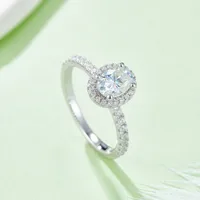 925 Sterling Silver Moissanite Oval Rings main image 6