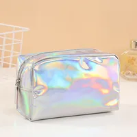 Vacation Solid Color Pu Leather Square Makeup Bags sku image 4