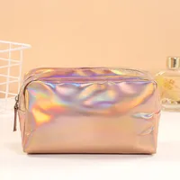 Vacation Solid Color Pu Leather Square Makeup Bags main image 3