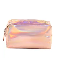 Vacation Solid Color Pu Leather Square Makeup Bags main image 4