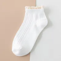 Women's Korean Style Solid Color Cotton Ankle Socks A Pair sku image 2