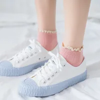 Women's Korean Style Solid Color Cotton Ankle Socks A Pair main image 4
