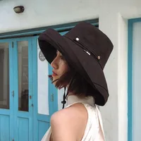 Women's Basic Simple Style Solid Color Crimping Bucket Hat main image 4