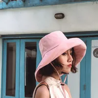 Women's Basic Simple Style Solid Color Crimping Bucket Hat sku image 1