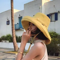 Women's Basic Simple Style Solid Color Crimping Bucket Hat sku image 2