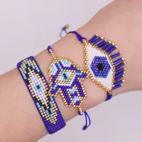 Casual Vintage Style Devil's Eye Glass Rope Handmade Women's Bracelets main image 1
