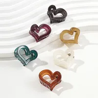 Women's Cute Heart Shape Plastic Hollow Out Hair Clip main image 1