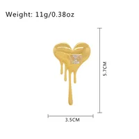 Elegant Simple Style Heart Shape Alloy Plating Inlay Zircon Women's Brooches 1 Piece main image 8