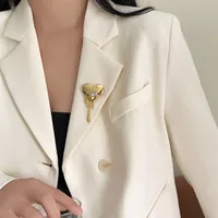 Elegant Simple Style Heart Shape Alloy Plating Inlay Zircon Women's Brooches 1 Piece main image 1