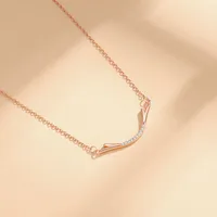 925 Sterling Silver Zircon Cable Chain Plating Inlay Geometric Necklace main image 5