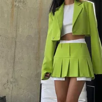 Daily Women's Elegant Solid Color Polyester Button Skirt Sets Skirt Sets main image 4