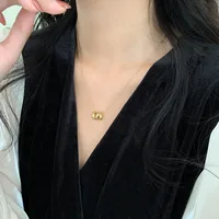 925 Sterling Silver Plating Solid Color Pendant Necklace sku image 1