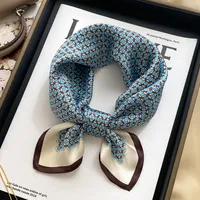 Women's Sweet Plaid  Silk Printing Silk Scarf sku image 1